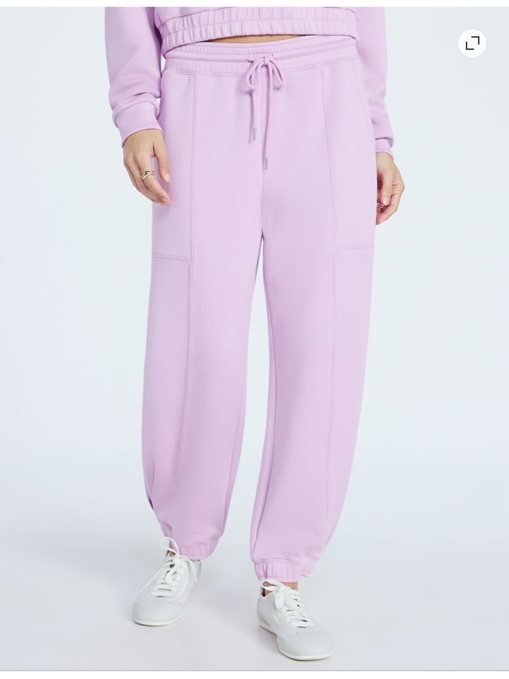 NWT Walmart Scoop Scubaknit Women's Drawstring Barrel Jogger Sweatpants - Lilac
